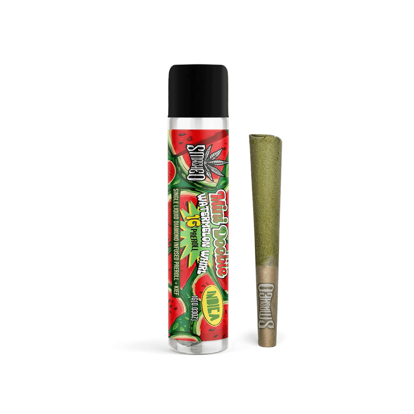 Mini Doobie Liquid Diamond Watermelon Whirl Preroll (Indica) - Smashed Brand -