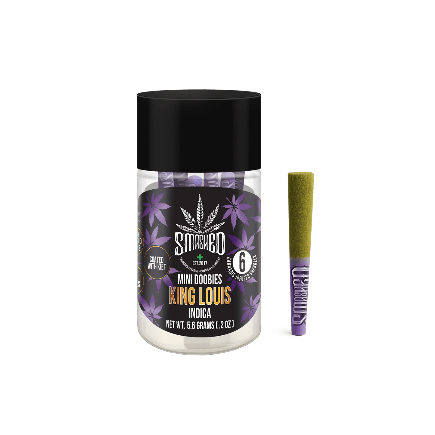 Mini Doobies Liquid Diamond King Louis (Indica) 6 Pack - Smashed Brand -