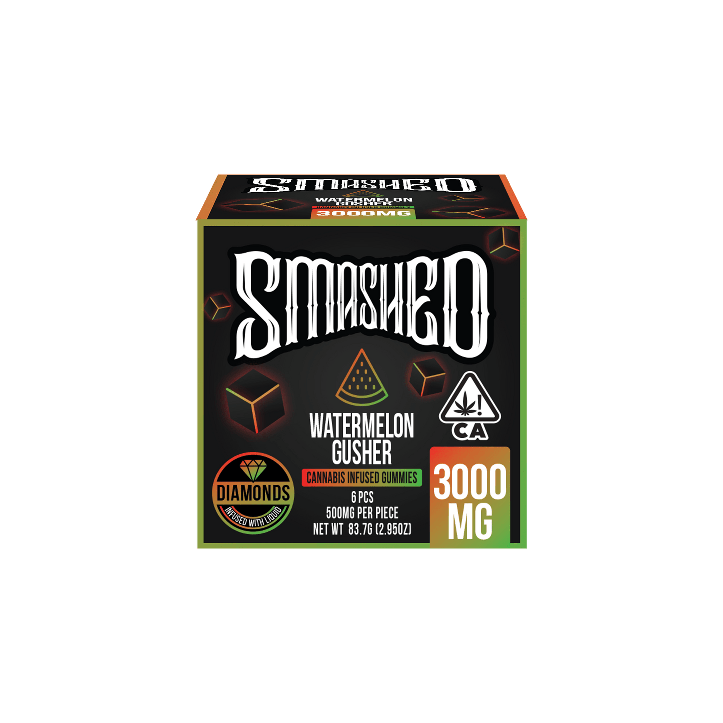 Smashed 3000mg Watermelon Gusher Liquid Diamond Gummies - Smashed Brand -
