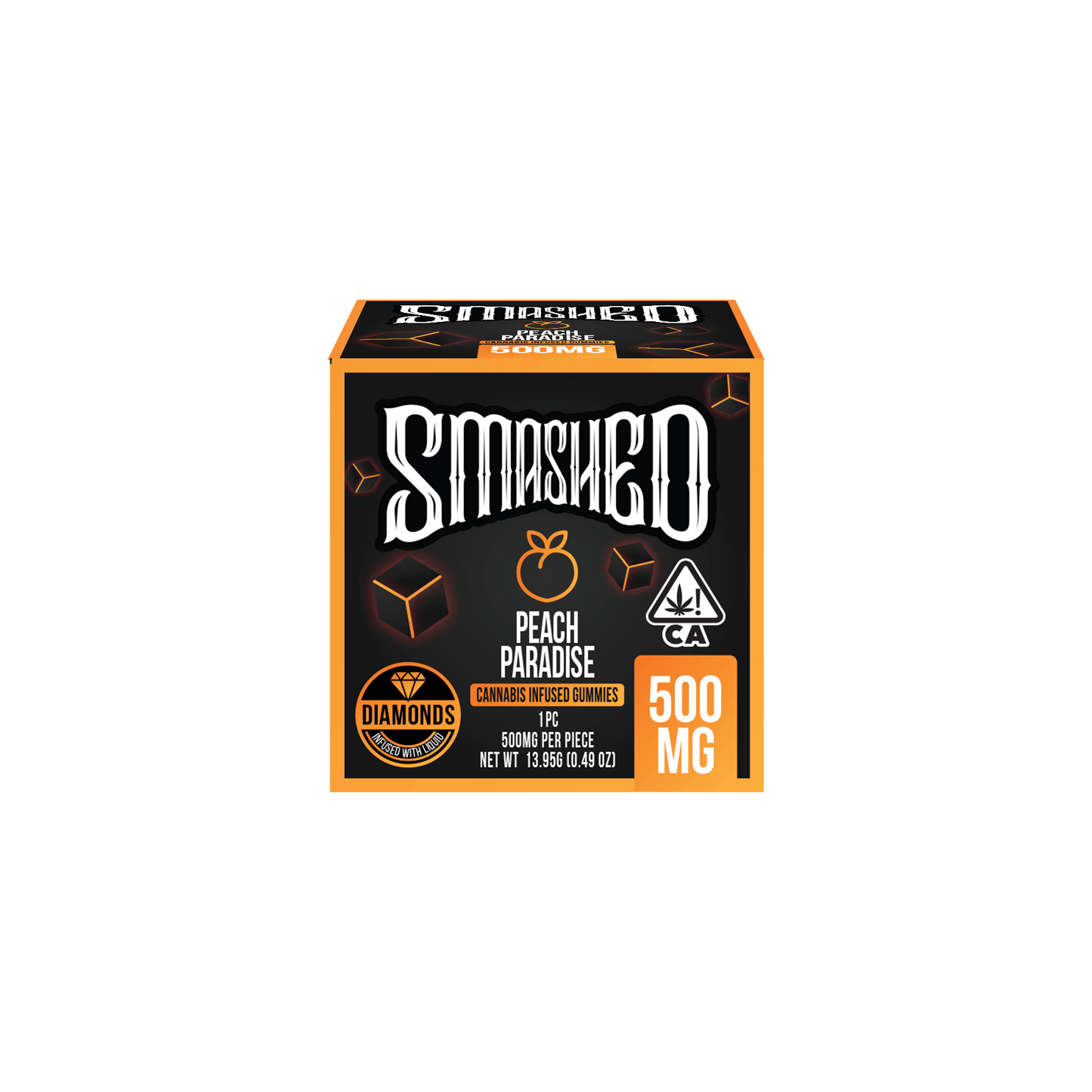 Smashed 500mg Peach Paradise Liquid Diamond Gummies - Smashed Brand -
