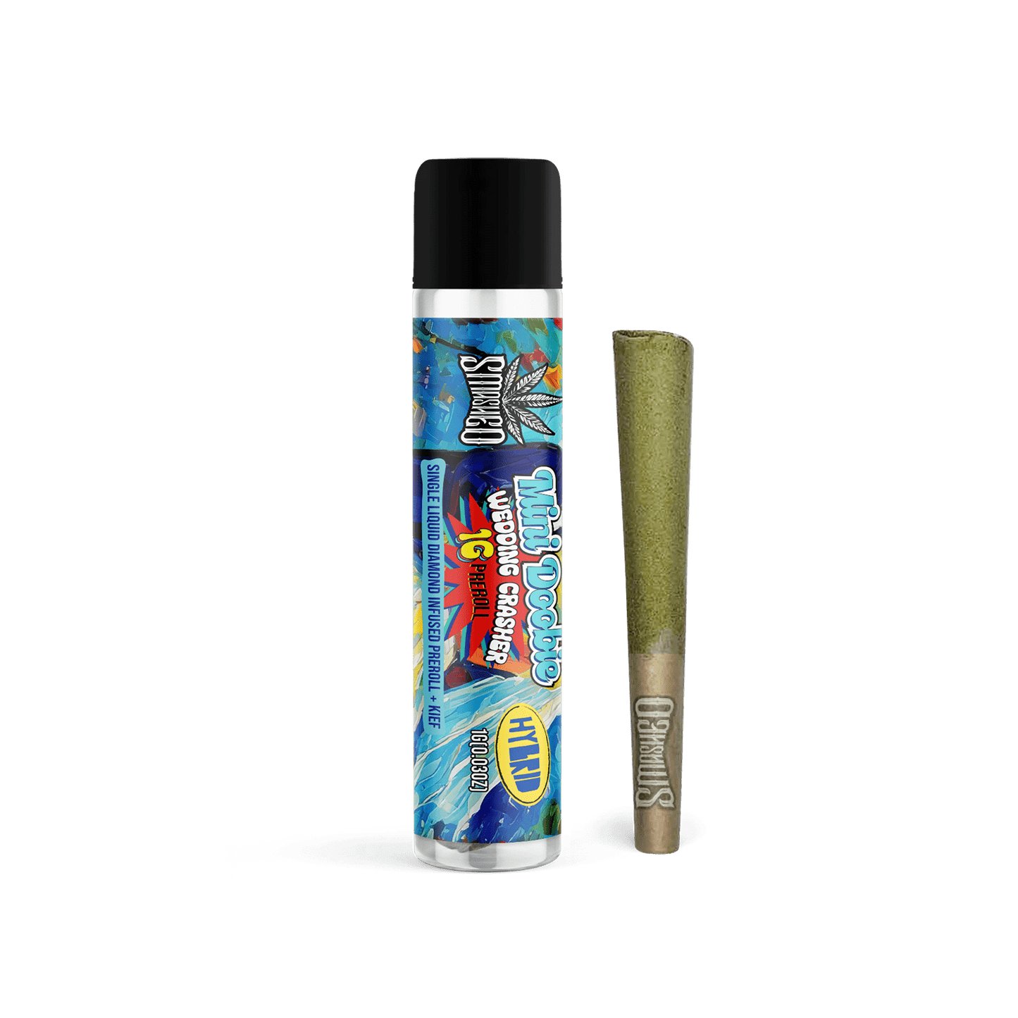 Mini Doobie Liquid Diamond Wedding Crasher Preroll (Hybrid) - Smashed Brand - 