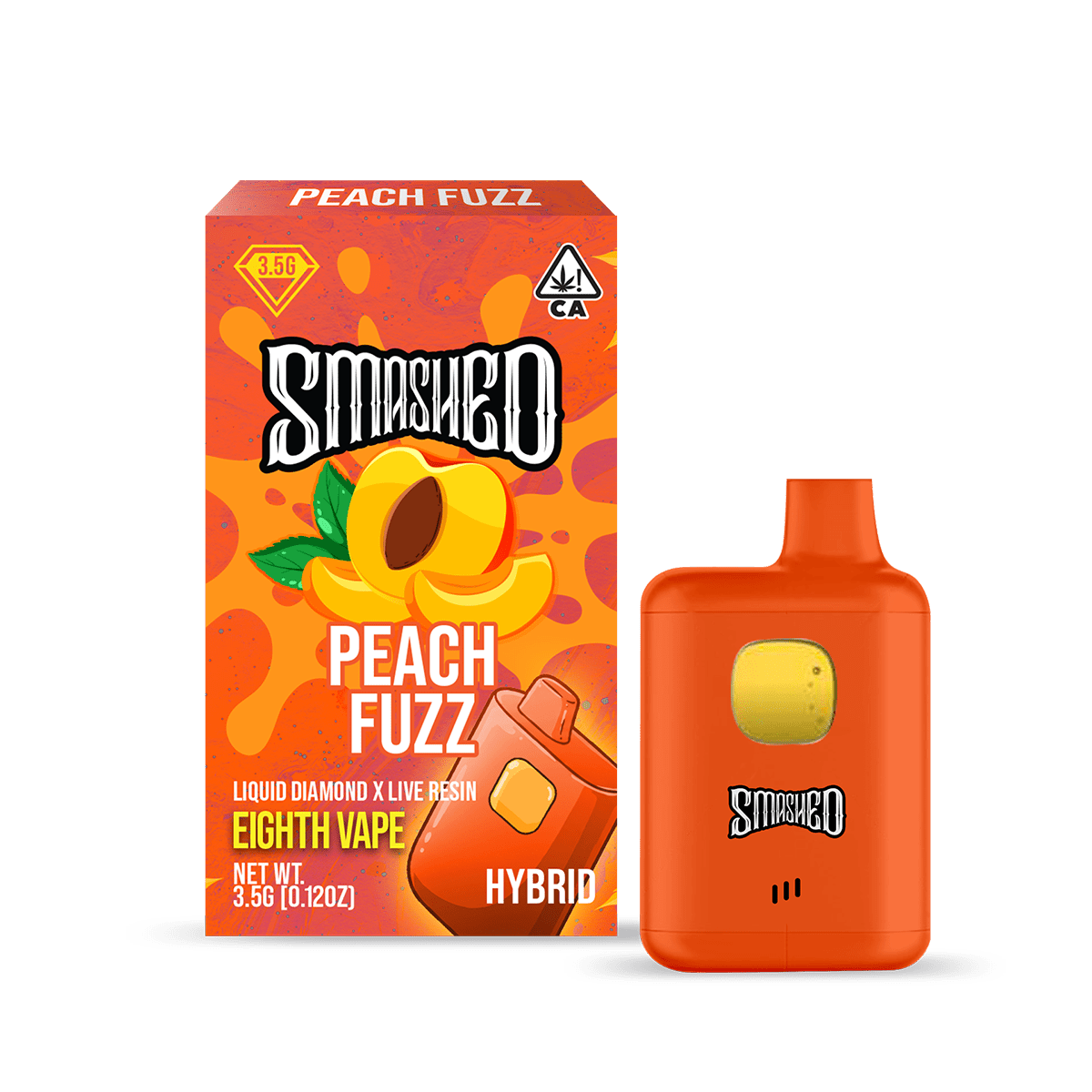 Smashed 3.5g Peach Fuzz LD x LR Disposable (Hybrid) - Smashed Brand - 