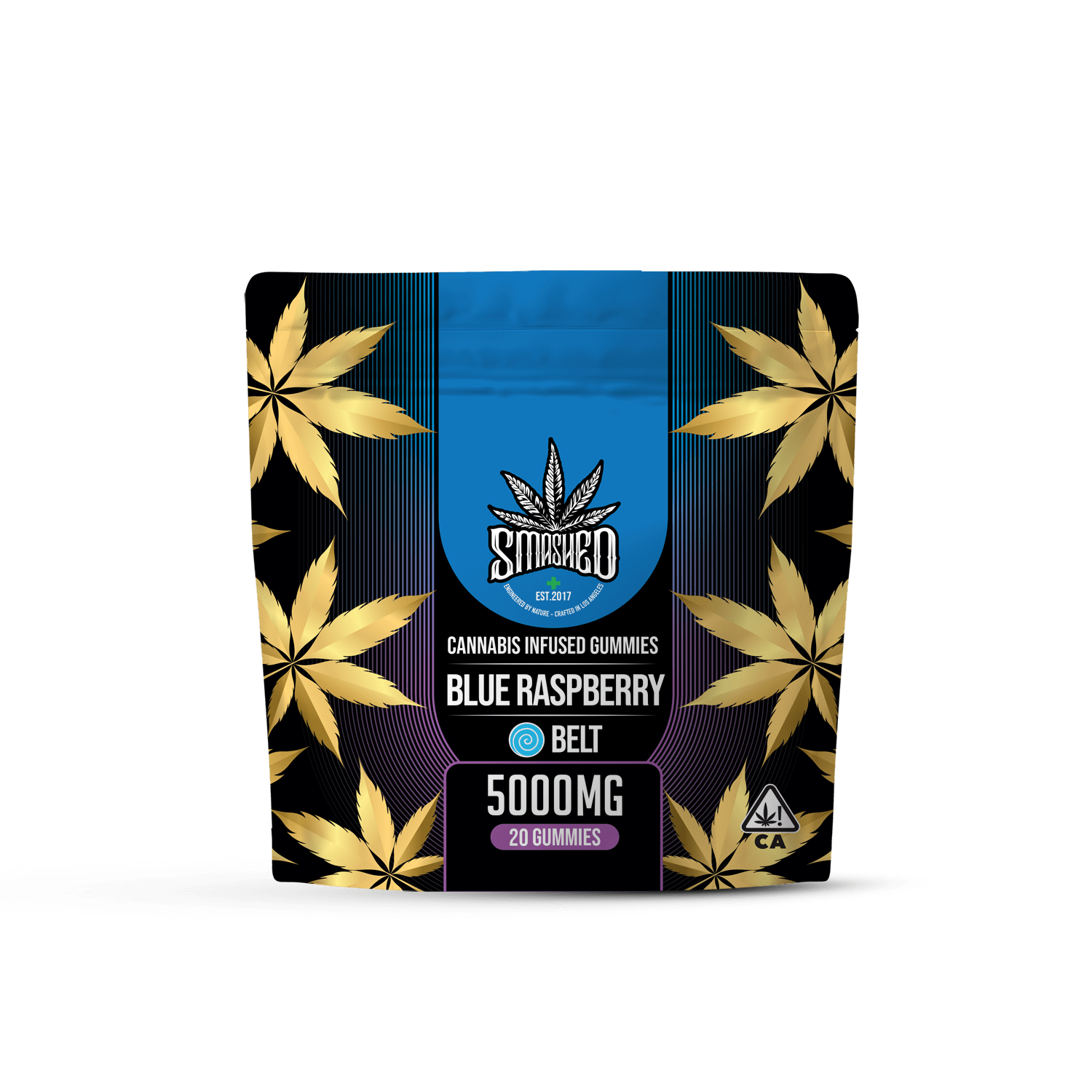 Smashed 5000mg Blue Raspberry Belts - Smashed Brand - 