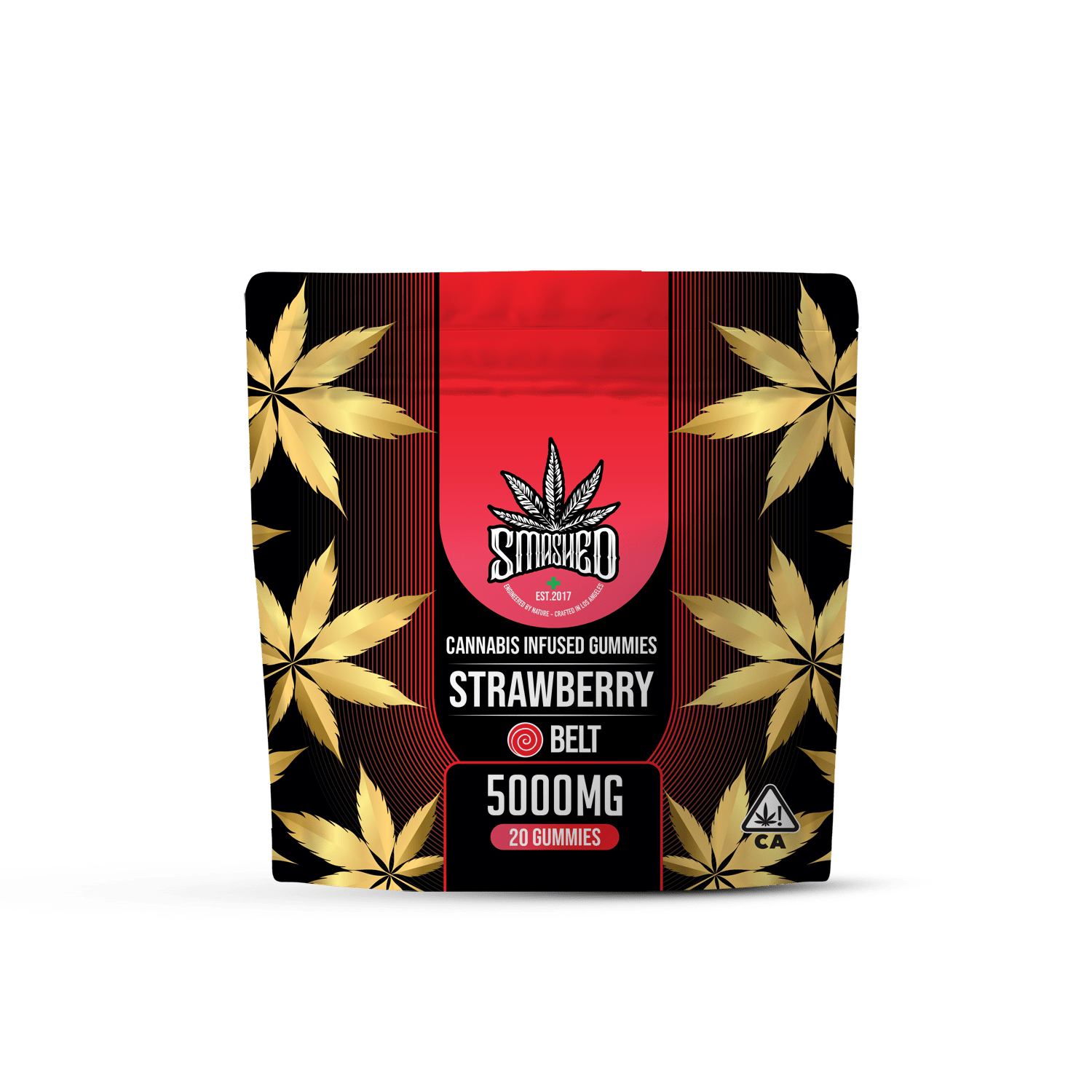 Smashed 5000mg Strawberry Belts - Smashed Brand - 