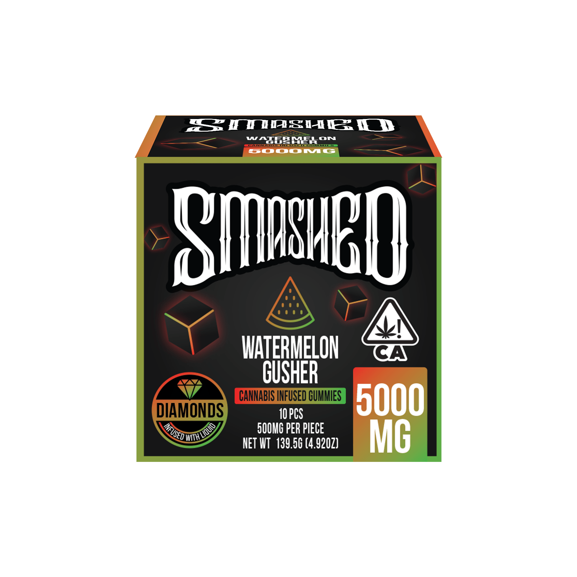 Smashed 5000mg Watermelon Gusher Liquid Diamond Gummies - Smashed Brand - 