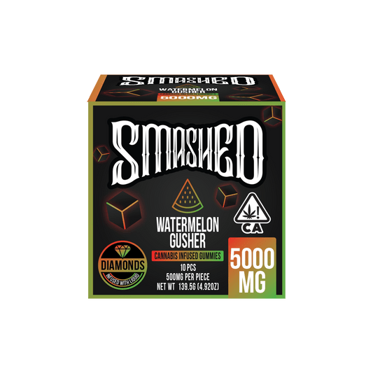 Smashed 5000mg Watermelon Gusher Liquid Diamond Gummies - Smashed Brand - 