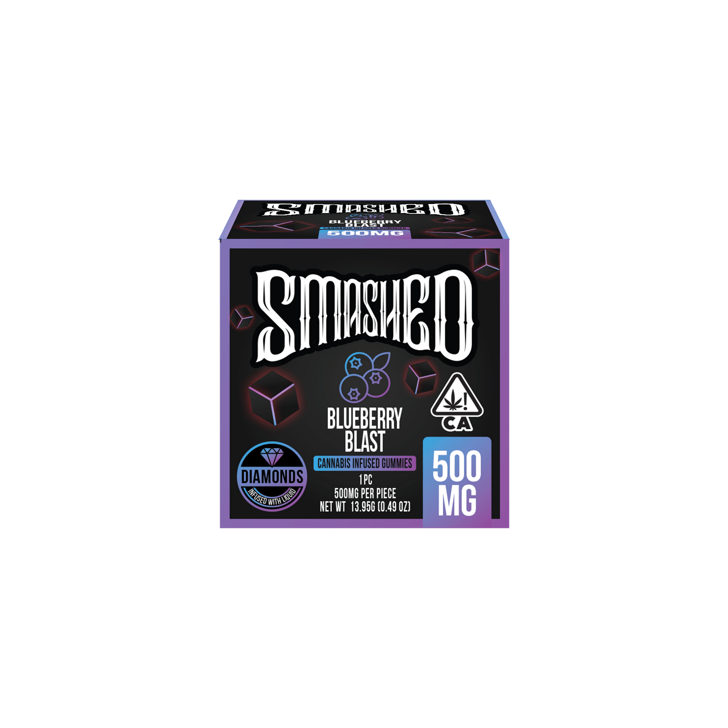 Smashed 500mg Blueberry Blast Liquid Diamond Gummies - Smashed Brand - 