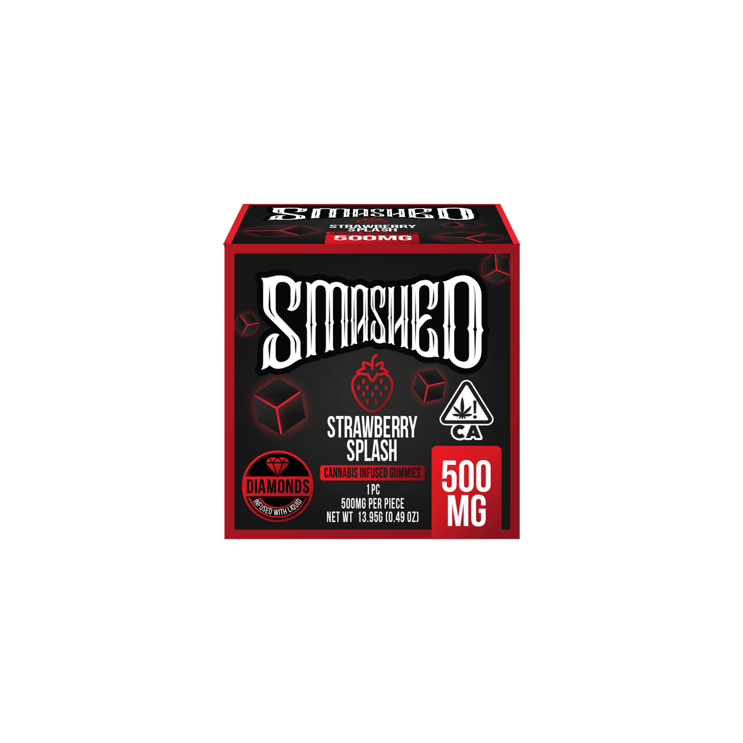 Smashed 500mg Strawberry Splash Liquid Diamond Gummies - Smashed Brand - 