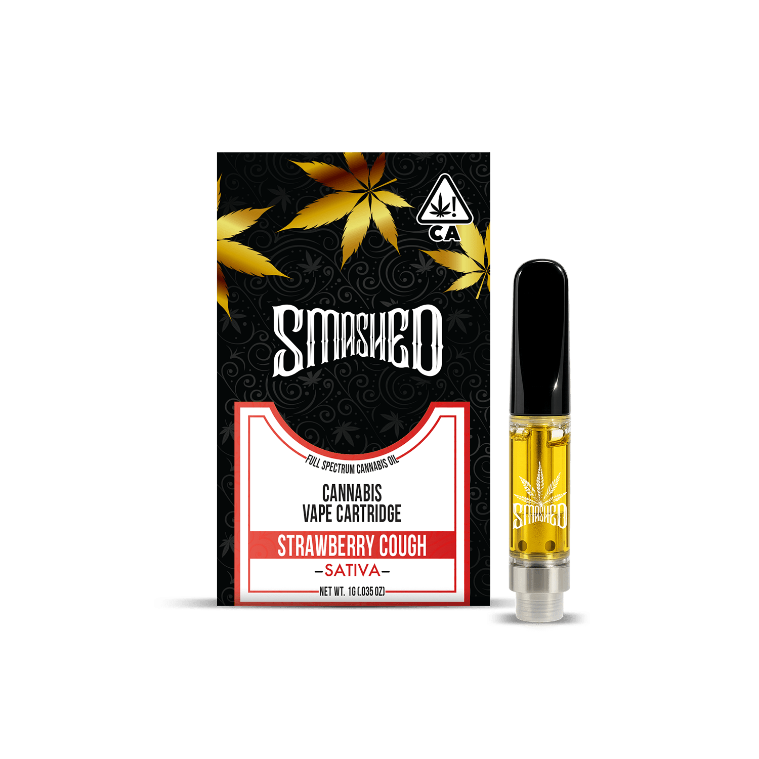 Smashed Cartridge 1G Strawberry Cough (Sativa) - Smashed Brand - 
